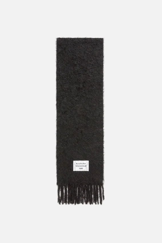 Fuzzy wool scarf