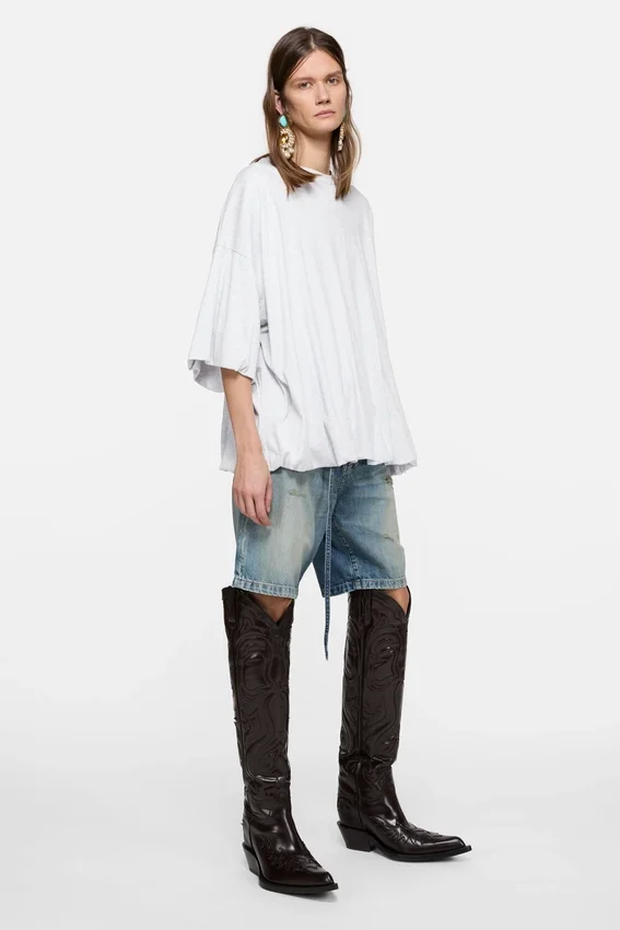 Gathered logo t-shirt