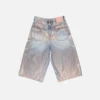 Glitter denim shorts