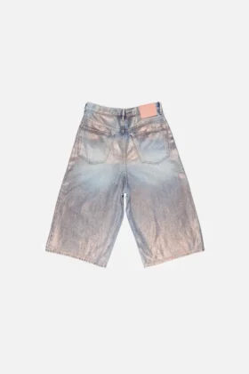 Glitter denim shorts