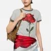 Graphic rose t-shirt