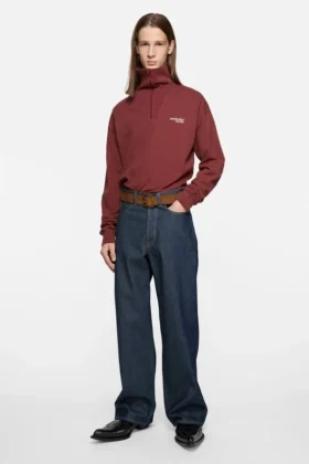 Half-zip logo sweatshirt