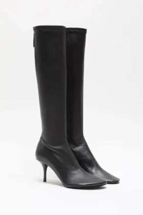 High leather boots