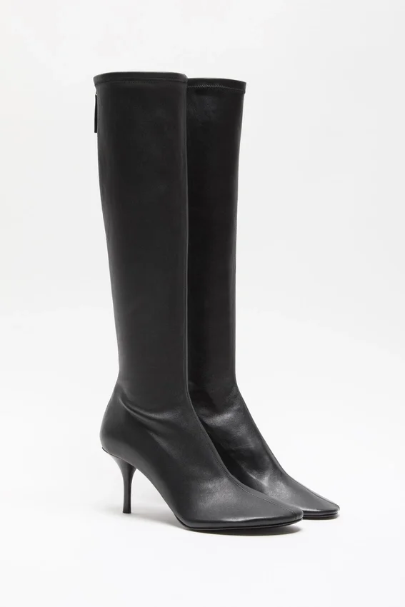 High leather boots