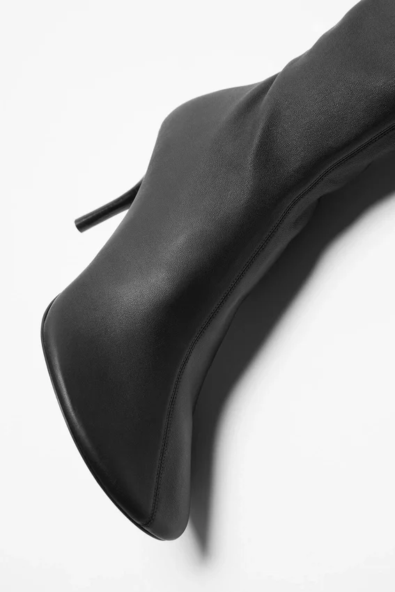High leather boots