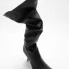 High leather boots