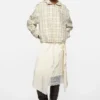 Hooded check jacket
