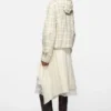 Hooded check jacket