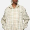 Hooded check jacket