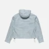 Hooded check jacket