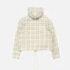 Hooded check jacket