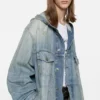 Hooded denim jacket