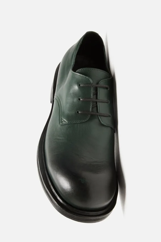 Lace-up leather shoes
