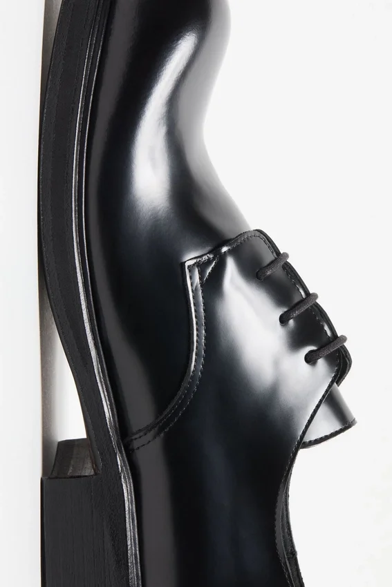 Lace-up leather shoes