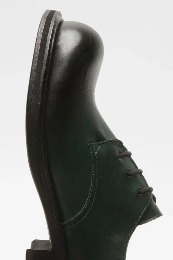 Lace-up leather shoes