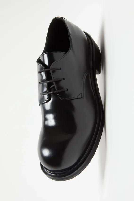 Lace-up leather shoes