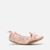 Lace-up satin shoes