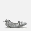 Lace-up satin shoes