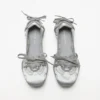 Lace-up satin shoes