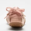 Lace-up satin shoes