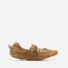 Lace-up suede shoes