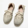 Lace-up suede shoes