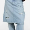 Layered denim trousers