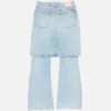 Layered denim trousers