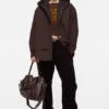 Layered hooded jacket