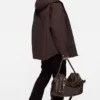 Layered hooded jacket