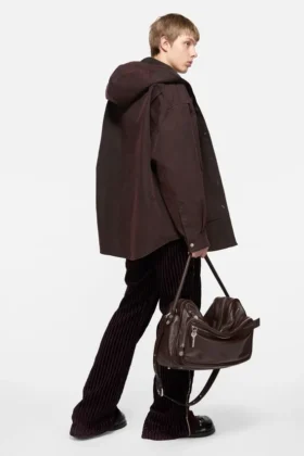 Layered hooded jacket