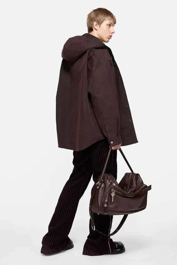Layered hooded jacket