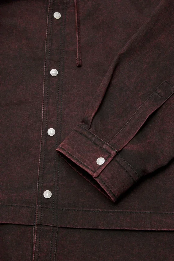 Layered hooded jacket