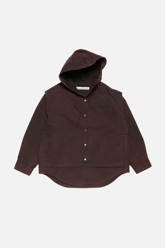 Layered hooded jacket