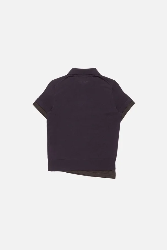 Layered knit polo