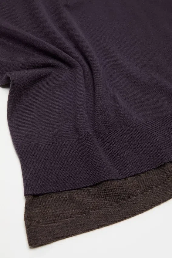 Layered knit polo