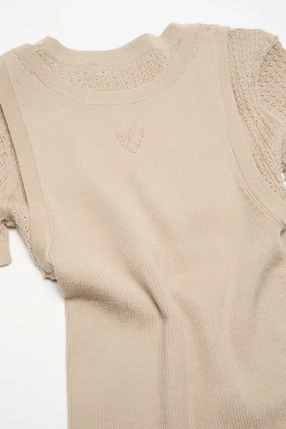 Layered knit top