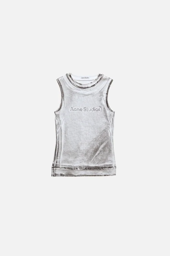 Layered logo tank top