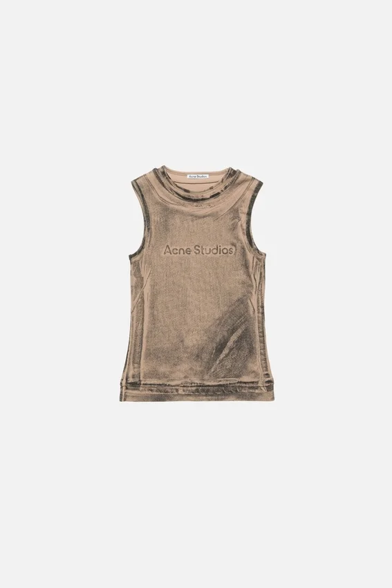 Layered logo tank top
