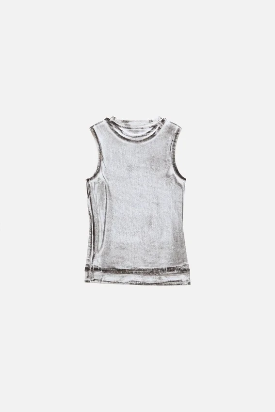Layered logo tank top