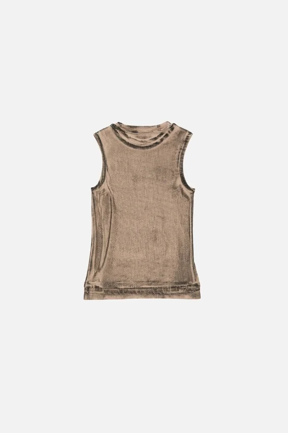 Layered logo tank top