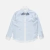 Layered poplin button-up shirt