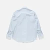 Layered poplin button-up shirt