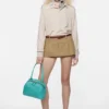 Layered satin miniskirt