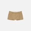 Layered satin miniskirt