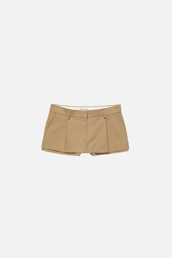 Layered satin miniskirt