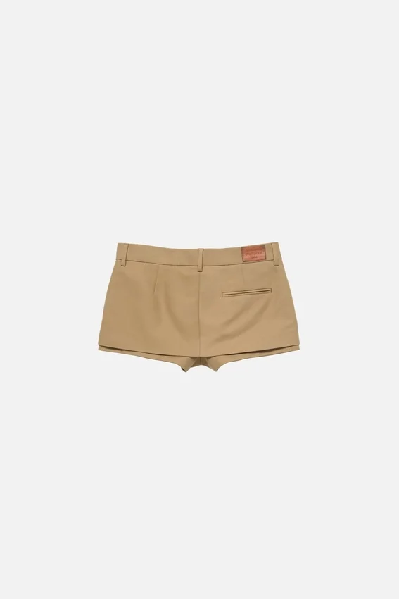 Layered satin miniskirt