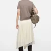 Layered satin skirt