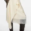 Layered satin skirt