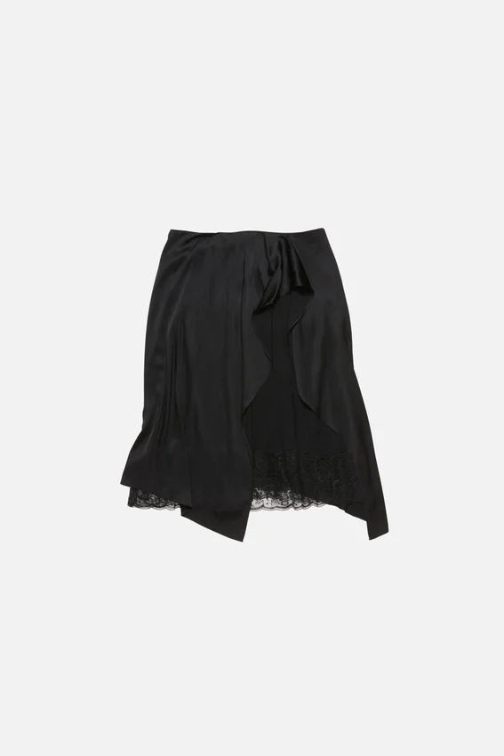 Layered Satin Skirt